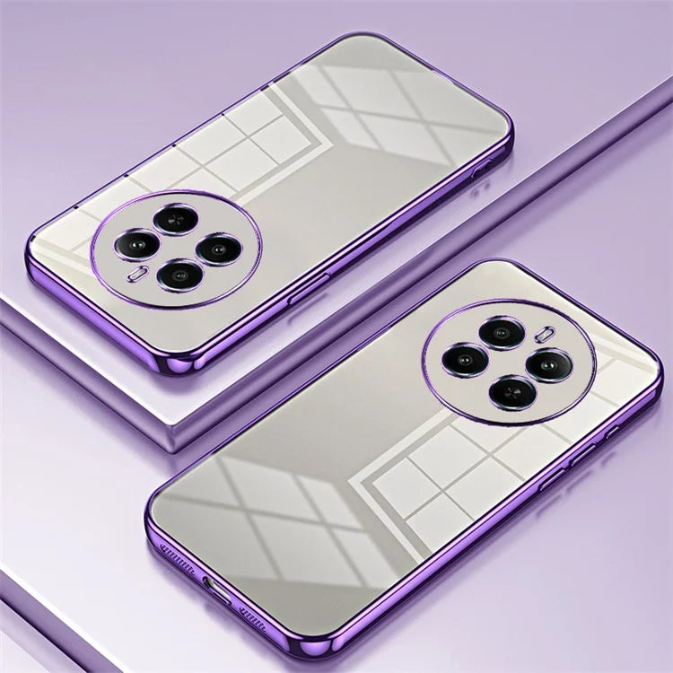 For Realme 12+ 5G Cell Phone Cases Flexible TPU Electroplating Phone Protector