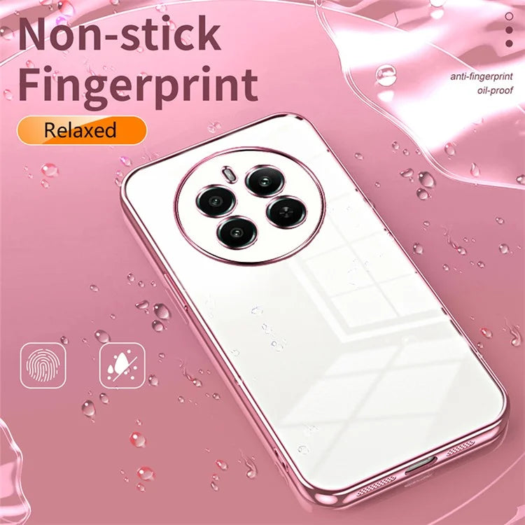 For Realme 12+ 5G Cell Phone Cases Flexible TPU Electroplating Phone Protector