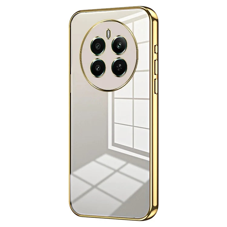 For Realme 12+ 5G Cell Phone Cases Flexible TPU Electroplating Phone Protector