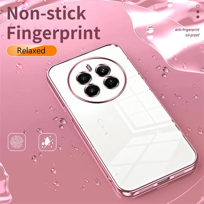 For Realme 12+ 5G Cell Phone Cases Flexible TPU Electroplating Phone Protector