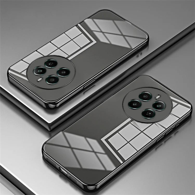 For Realme 12+ 5G Cell Phone Cases Flexible TPU Electroplating Phone Protector