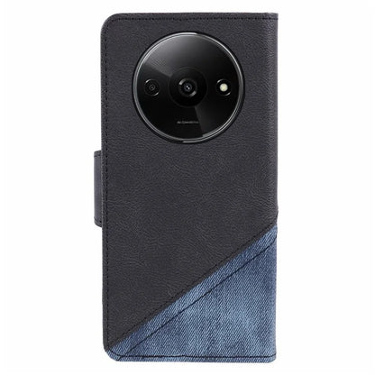 For Xiaomi Redmi A3 Case Crazy Horse Texture Splicing Phone Wallet Cover
