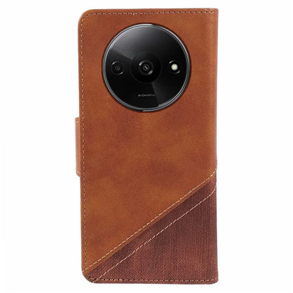 For Xiaomi Redmi A3 Case Crazy Horse Texture Splicing Phone Wallet Cover