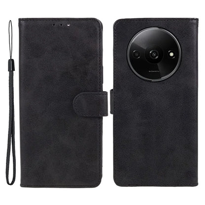 For Xiaomi Redmi A3 Case Calf Texture Leather Mobile Phone Cover with Magnetic Clasp
