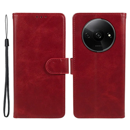 For Xiaomi Redmi A3 Case Calf Texture Leather Mobile Phone Cover with Magnetic Clasp