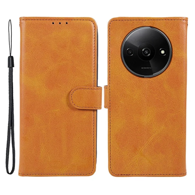 For Xiaomi Redmi A3 Case Calf Texture Leather Mobile Phone Cover with Magnetic Clasp