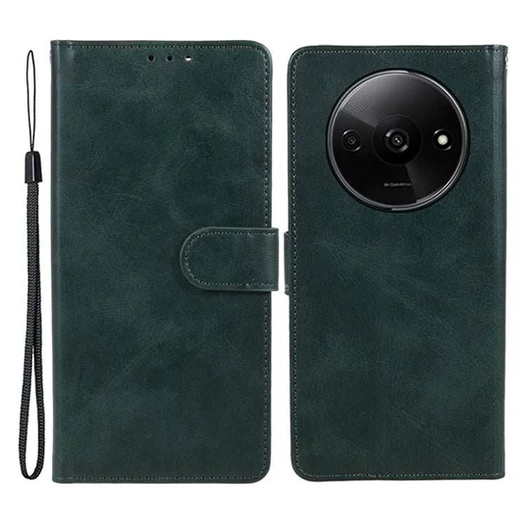 For Xiaomi Redmi A3 Case Calf Texture Leather Mobile Phone Cover with Magnetic Clasp