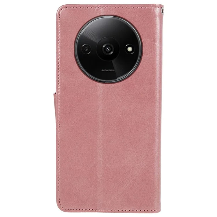 For Xiaomi Redmi A3 Case Calf Texture Leather Mobile Phone Cover with Magnetic Clasp