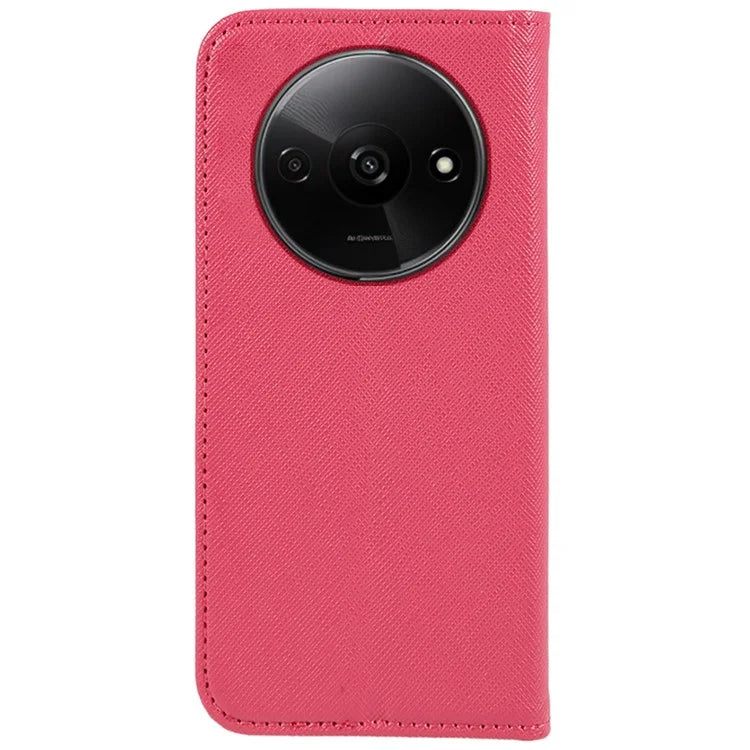 For Xiaomi Redmi A3 Case PU Leather Wallet Protective Phone Cover Cross Texture