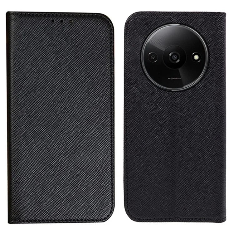 For Xiaomi Redmi A3 Case PU Leather Wallet Protective Phone Cover Cross Texture