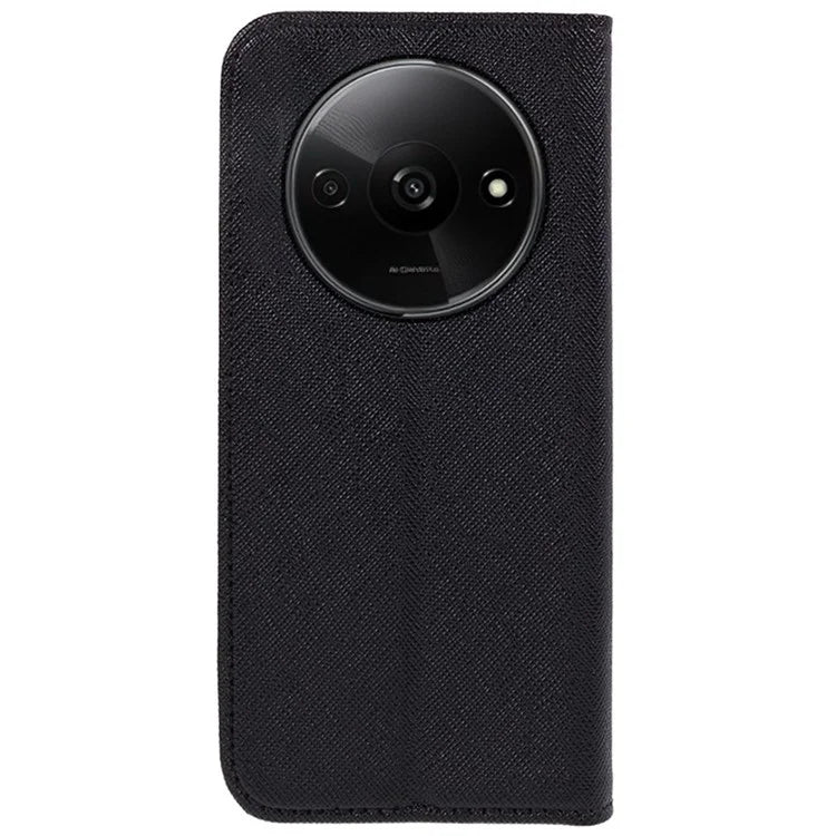 For Xiaomi Redmi A3 Case PU Leather Wallet Protective Phone Cover Cross Texture