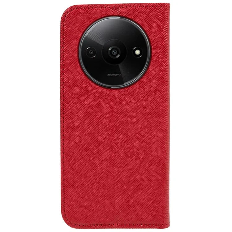 For Xiaomi Redmi A3 Case PU Leather Wallet Protective Phone Cover Cross Texture
