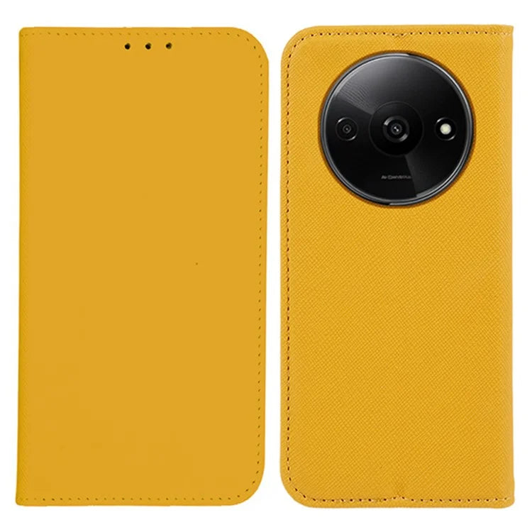 For Xiaomi Redmi A3 Case PU Leather Wallet Protective Phone Cover Cross Texture