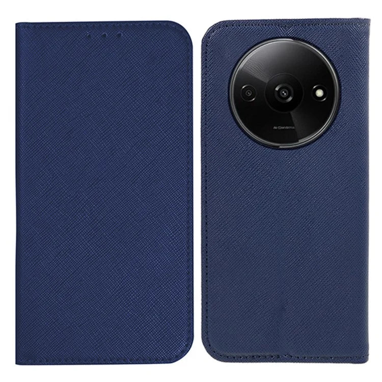 For Xiaomi Redmi A3 Case PU Leather Wallet Protective Phone Cover Cross Texture
