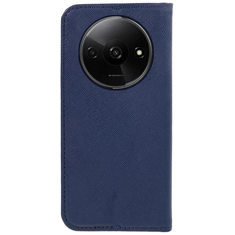 For Xiaomi Redmi A3 Case PU Leather Wallet Protective Phone Cover Cross Texture