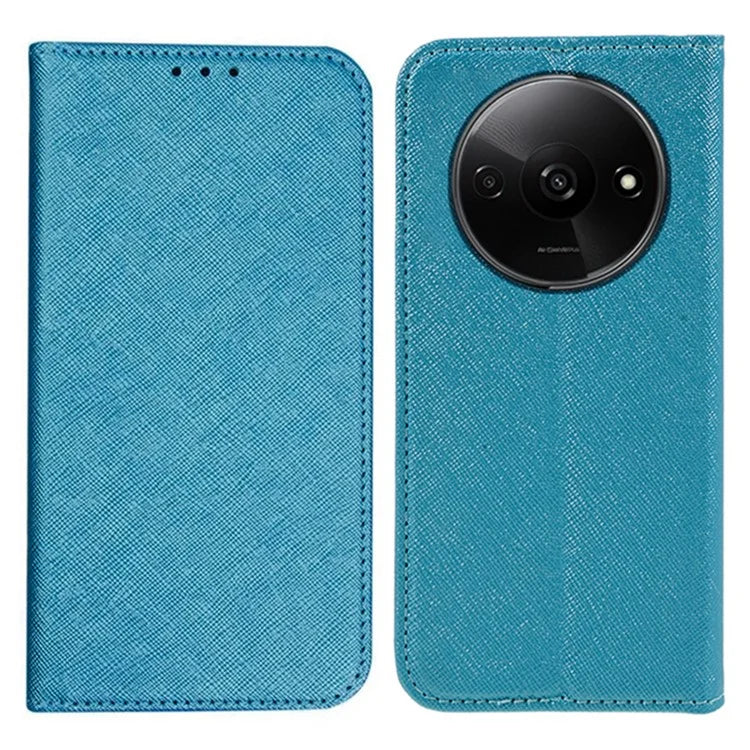 For Xiaomi Redmi A3 Case PU Leather Wallet Protective Phone Cover Cross Texture