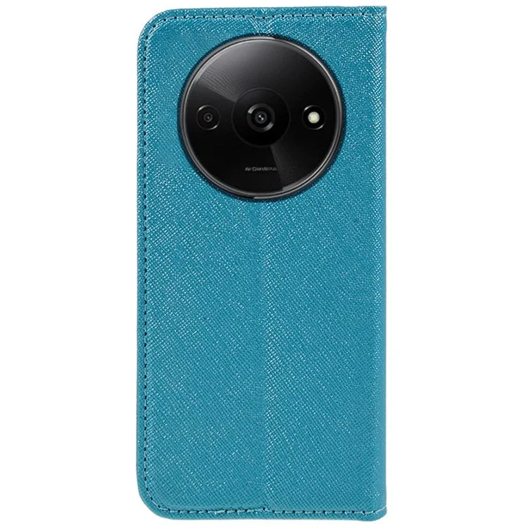For Xiaomi Redmi A3 Case PU Leather Wallet Protective Phone Cover Cross Texture