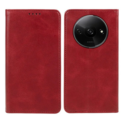 For Xiaomi Redmi A3 Leather Phone Case Calf Texture Wallet Cover Magnetic Auto-absorbed