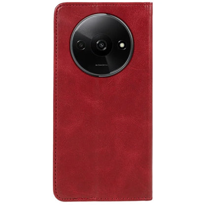 For Xiaomi Redmi A3 Leather Phone Case Calf Texture Wallet Cover Magnetic Auto-absorbed