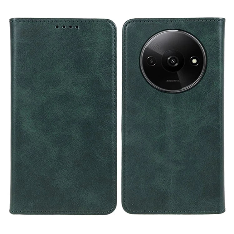 For Xiaomi Redmi A3 Leather Phone Case Calf Texture Wallet Cover Magnetic Auto-absorbed