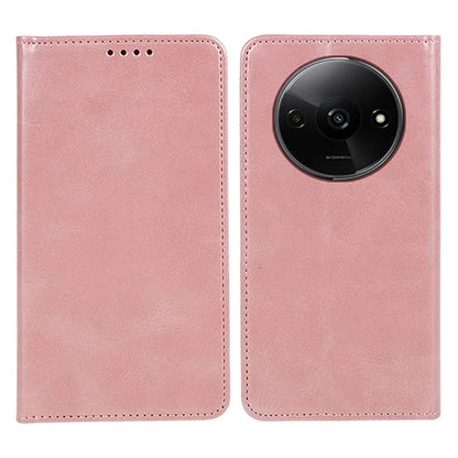 For Xiaomi Redmi A3 Leather Phone Case Calf Texture Wallet Cover Magnetic Auto-absorbed