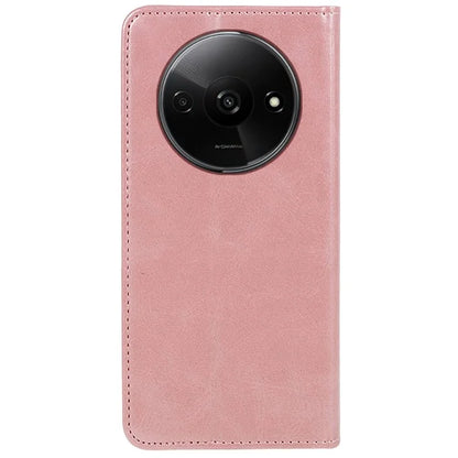 For Xiaomi Redmi A3 Leather Phone Case Calf Texture Wallet Cover Magnetic Auto-absorbed