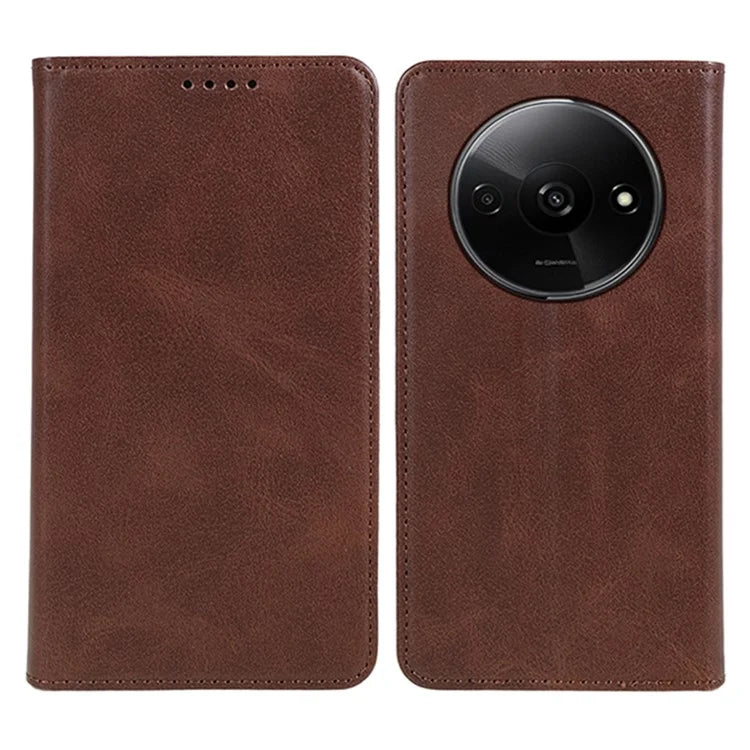 For Xiaomi Redmi A3 Leather Phone Case Calf Texture Wallet Cover Magnetic Auto-absorbed