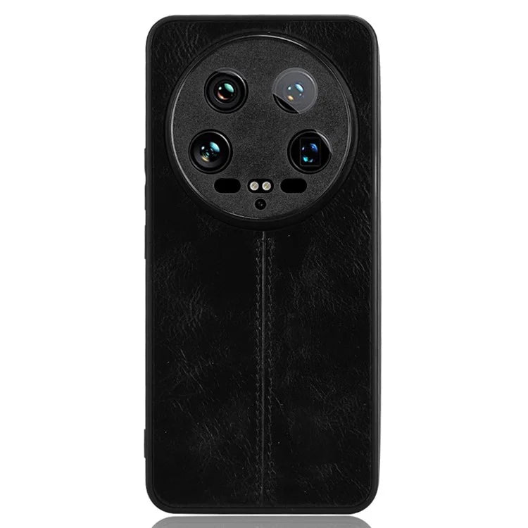 For Xiaomi 14 Ultra Phone Cover Cowhide Texture Stitching Line Shockproof Back Case