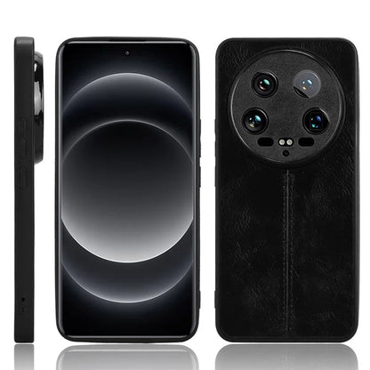 For Xiaomi 14 Ultra Phone Cover Cowhide Texture Stitching Line Shockproof Back Case