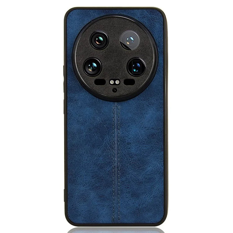 For Xiaomi 14 Ultra Phone Cover Cowhide Texture Stitching Line Shockproof Back Case