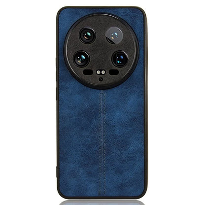 For Xiaomi 14 Ultra Phone Cover Cowhide Texture Stitching Line Shockproof Back Case