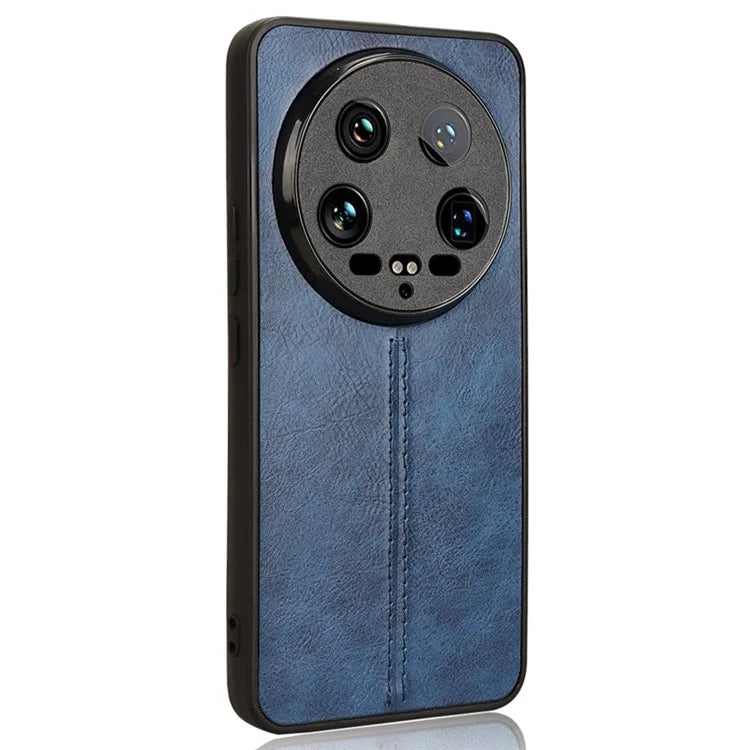 For Xiaomi 14 Ultra Phone Cover Cowhide Texture Stitching Line Shockproof Back Case