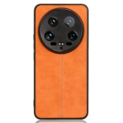 For Xiaomi 14 Ultra Phone Cover Cowhide Texture Stitching Line Shockproof Back Case