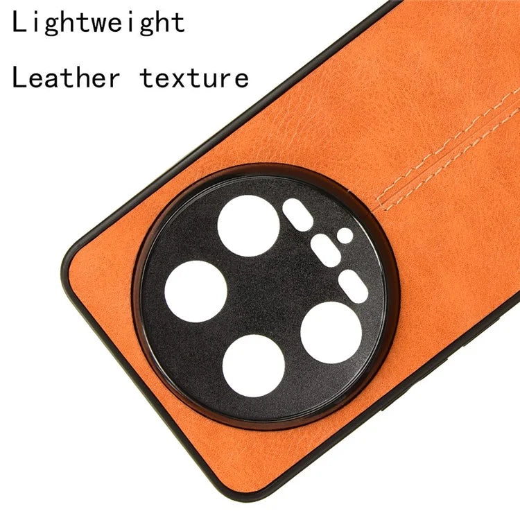 For Xiaomi 14 Ultra Phone Cover Cowhide Texture Stitching Line Shockproof Back Case