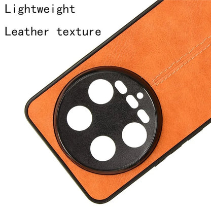 For Xiaomi 14 Ultra Phone Cover Cowhide Texture Stitching Line Shockproof Back Case