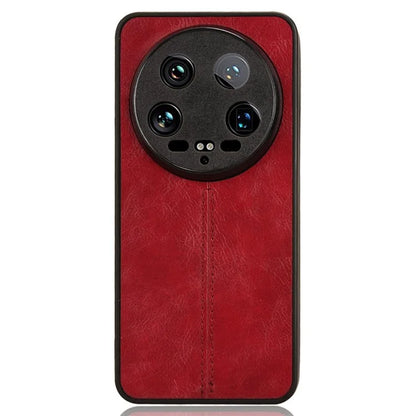For Xiaomi 14 Ultra Phone Cover Cowhide Texture Stitching Line Shockproof Back Case