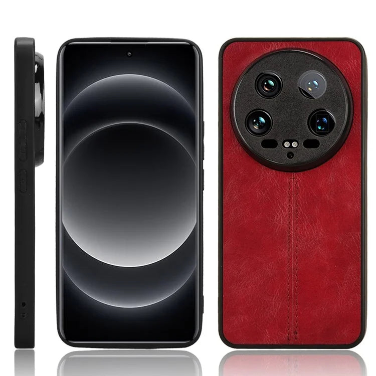 For Xiaomi 14 Ultra Phone Cover Cowhide Texture Stitching Line Shockproof Back Case