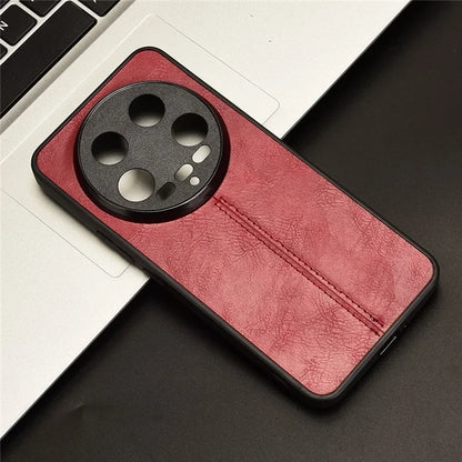For Xiaomi 14 Ultra Phone Cover Cowhide Texture Stitching Line Shockproof Back Case