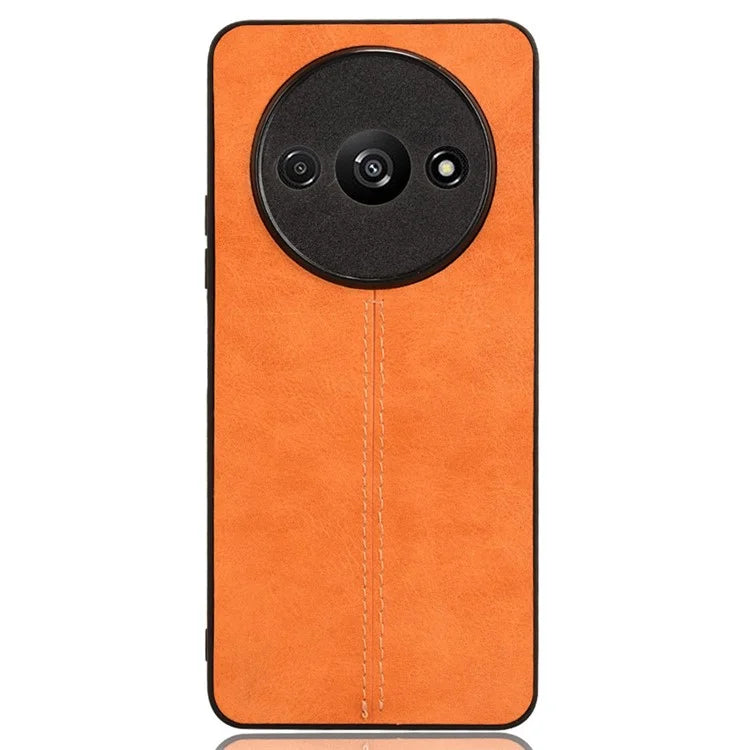For Xiaomi Redmi A3 Cell Phone Case Stitching Line Design Leather Coated TPU+PC Cover