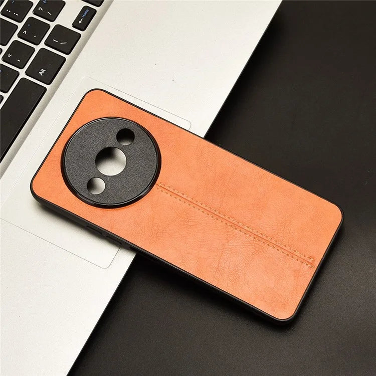 For Xiaomi Redmi A3 Cell Phone Case Stitching Line Design Leather Coated TPU+PC Cover