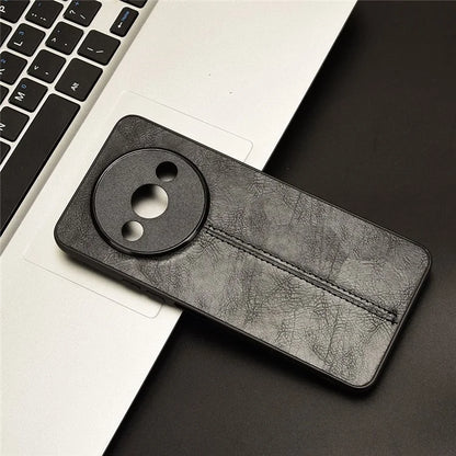For Xiaomi Redmi A3 Cell Phone Case Stitching Line Design Leather Coated TPU+PC Cover