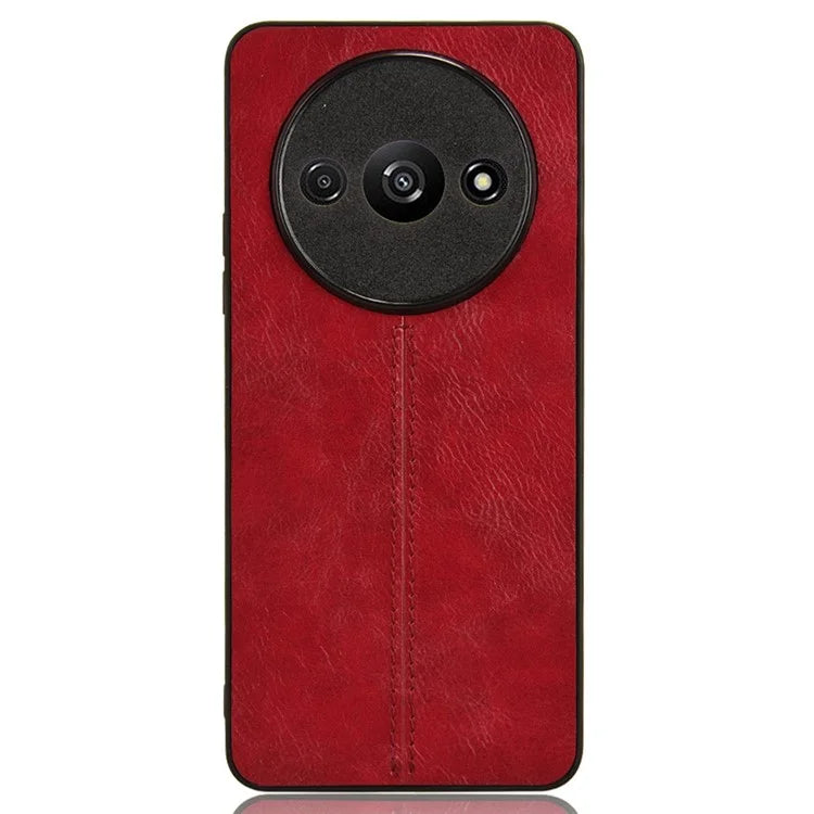 For Xiaomi Redmi A3 Cell Phone Case Stitching Line Design Leather Coated TPU+PC Cover