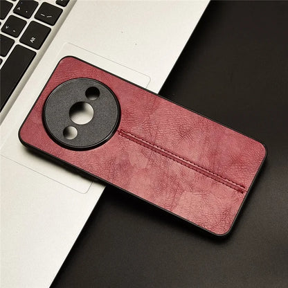For Xiaomi Redmi A3 Cell Phone Case Stitching Line Design Leather Coated TPU+PC Cover