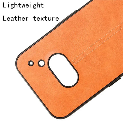 For Nothing Phone (2a) Cell Phone Case Cowhide Texture Shock Absorbing Protection Cover