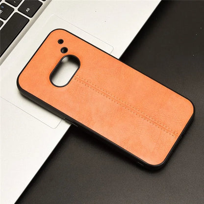 For Nothing Phone (2a) Cell Phone Case Cowhide Texture Shock Absorbing Protection Cover