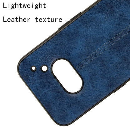 For Nothing Phone (2a) Cell Phone Case Cowhide Texture Shock Absorbing Protection Cover