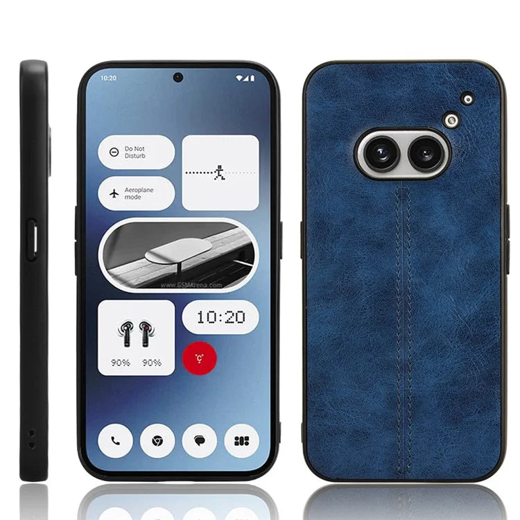 For Nothing Phone (2a) Cell Phone Case Cowhide Texture Shock Absorbing Protection Cover