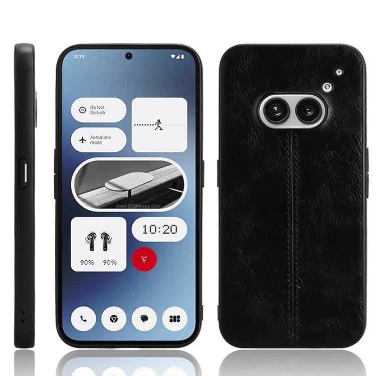 For Nothing Phone (2a) Cell Phone Case Cowhide Texture Shock Absorbing Protection Cover