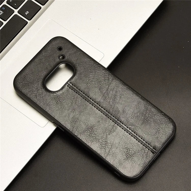 For Nothing Phone (2a) Cell Phone Case Cowhide Texture Shock Absorbing Protection Cover