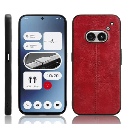 For Nothing Phone (2a) Cell Phone Case Cowhide Texture Shock Absorbing Protection Cover